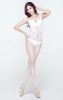 Blancho SE-146-WHITE Lady Lace Open Crotch Body Stocking - White - Medium